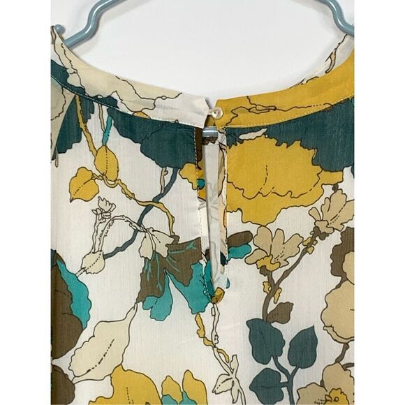 Katherine Barclay Women's Flared Sleeve Lined Floral Blouse Multicolor Medium - Picture 9 of 9